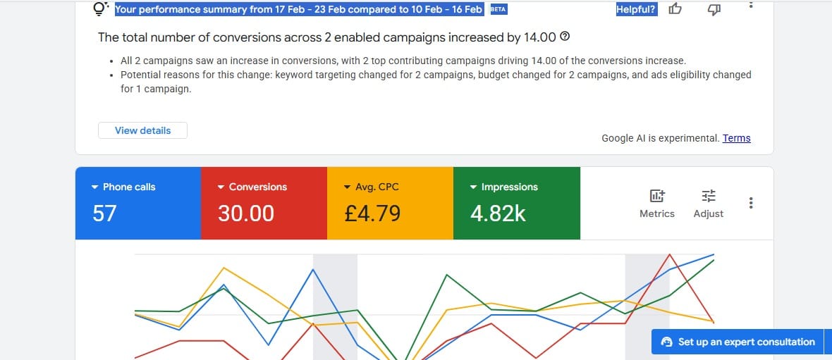 Google Ads Campaign Result