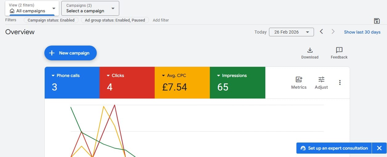Google Ads Campaign Result