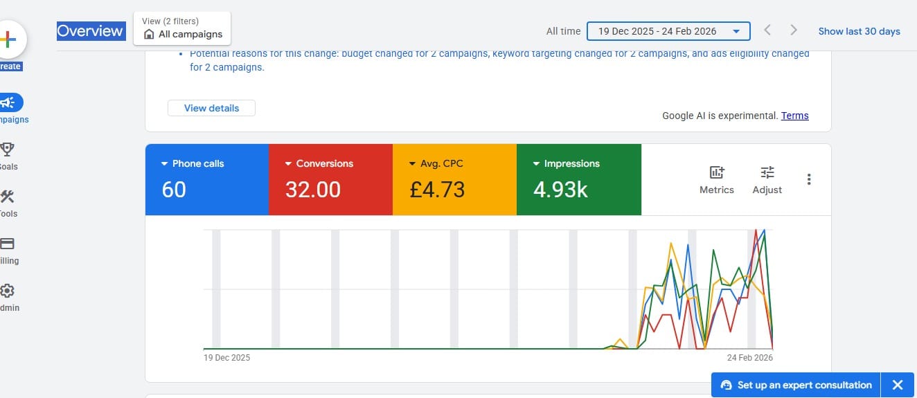 Google Ads Campaign Result